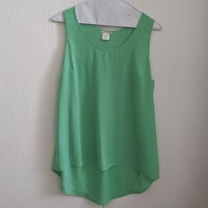 Halogen Sleeveless Blouse Tank Top Mint Green M